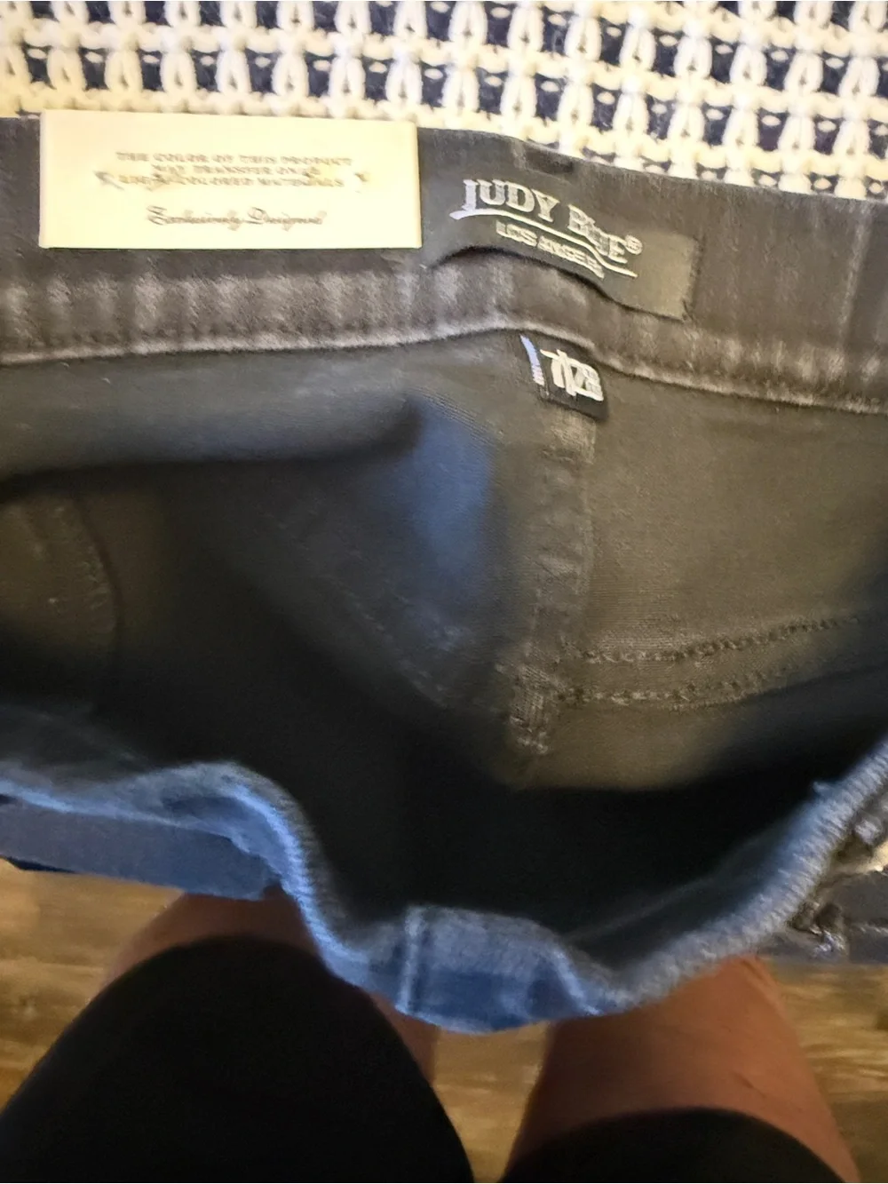 Judy Blue Black Fringe Denim Jeans Skinny Fit Size 28